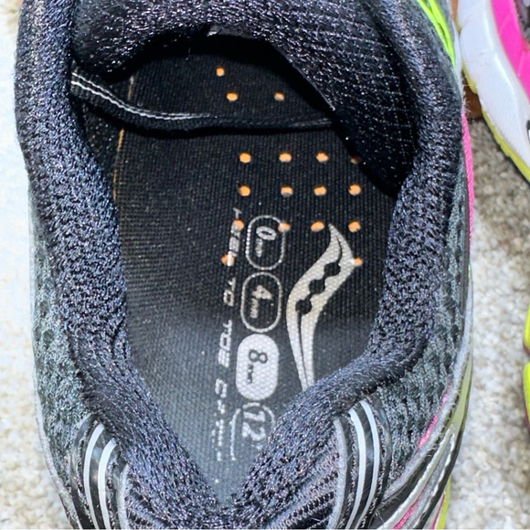 Saucony Glide 7 Women's Running Sneakers Size 7  Green Purple Black Saucony Shoe - Picture 7 of 10